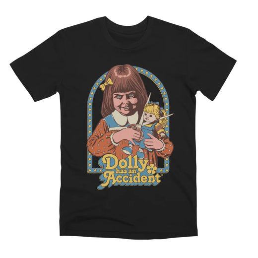 T-shirt adulte noir Steven Rhodes - Dolly a eu un accident