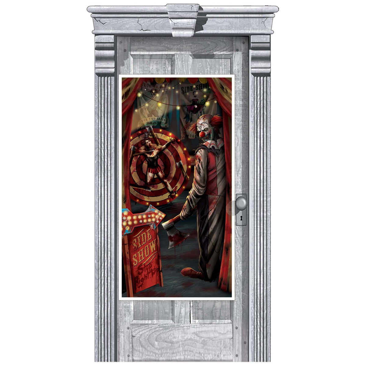 Décoration de porte d'exposition latérale