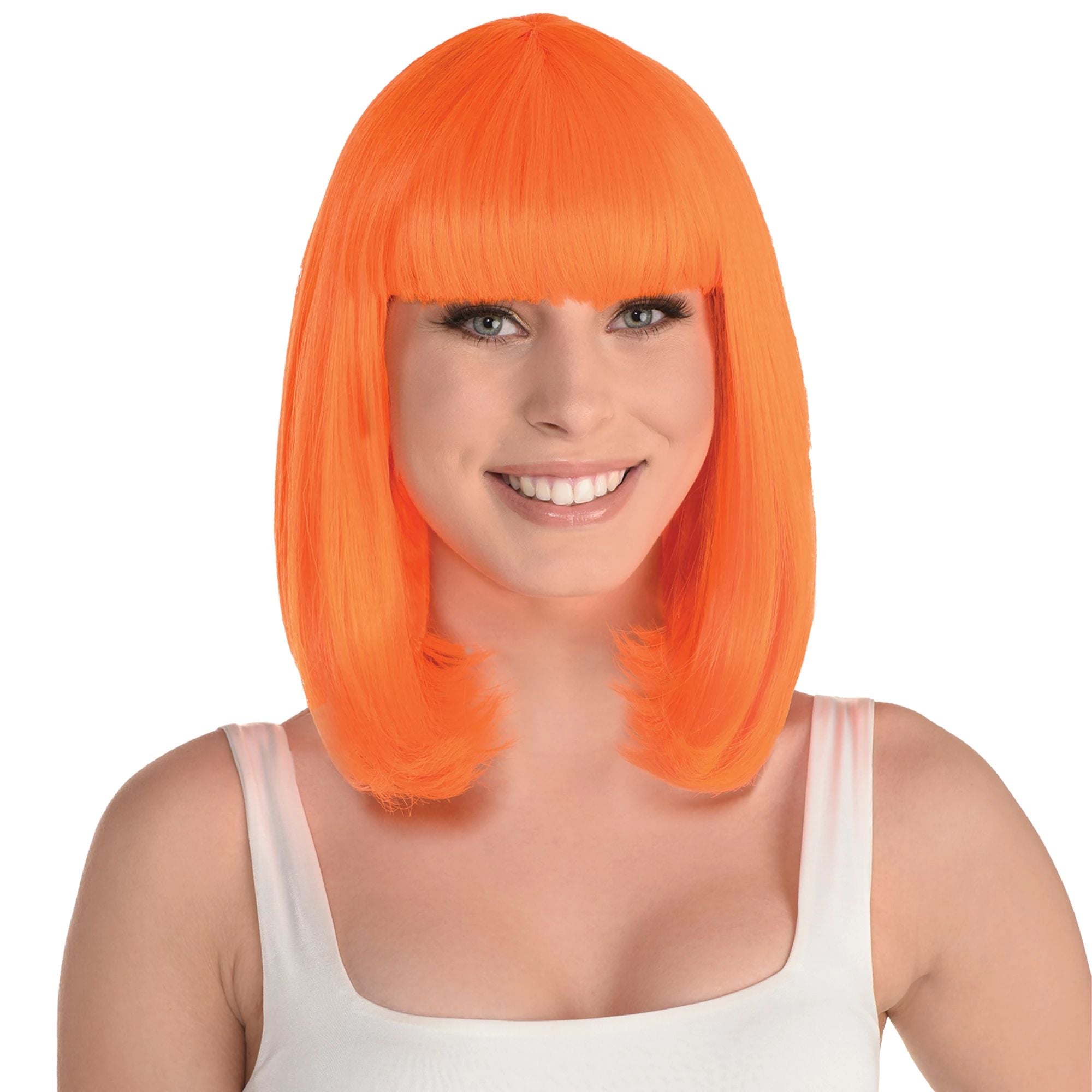 Perruque Longue Bob - Orange