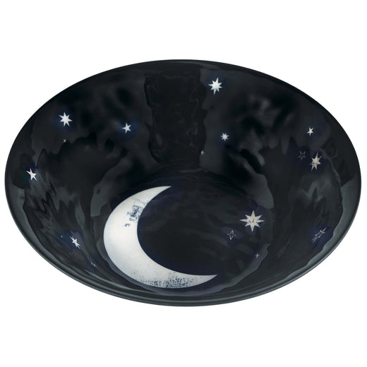 Classic Black and White Textured Melamine Serving Bowl
