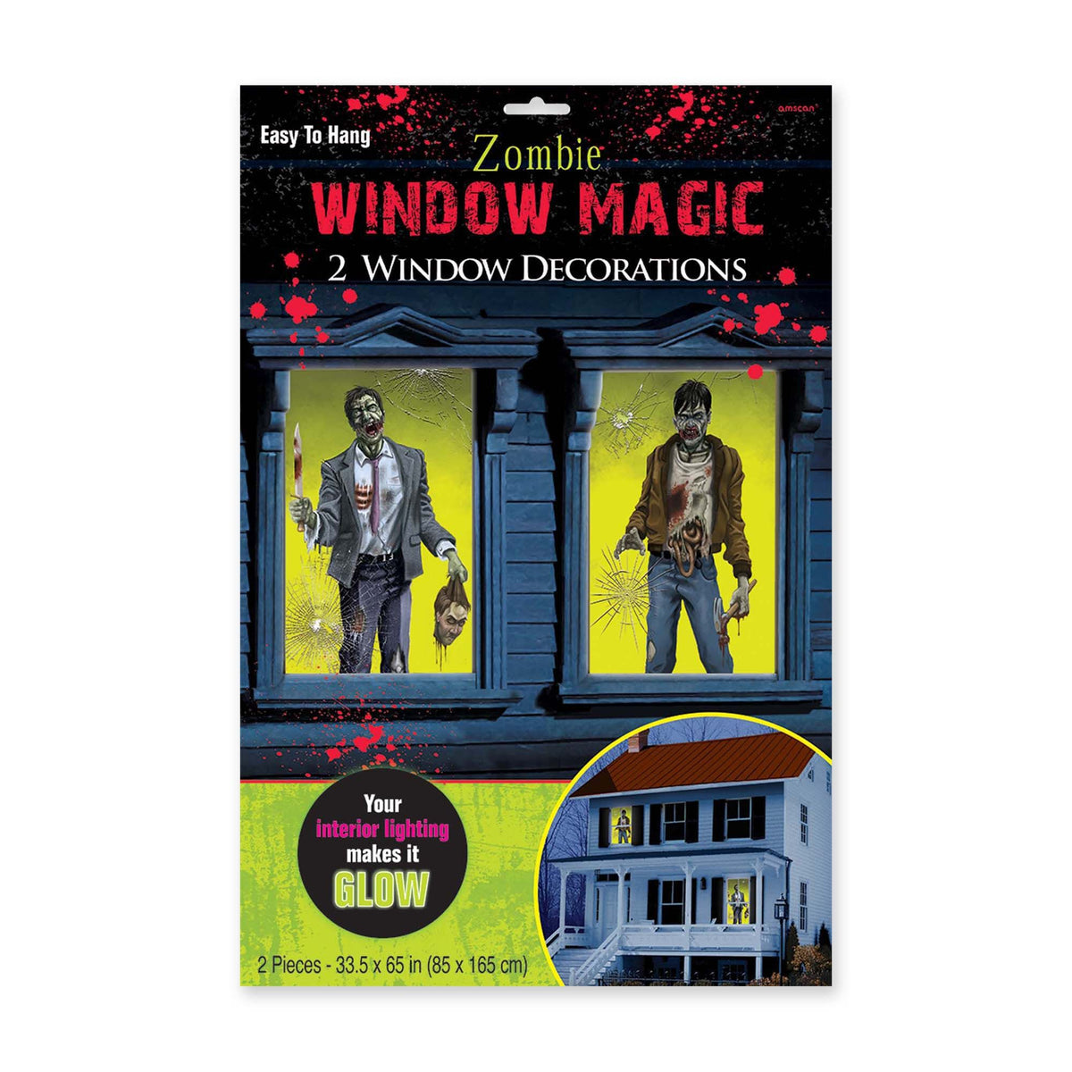 Magical Zombie Window Decorations - Glow (2/pkg)