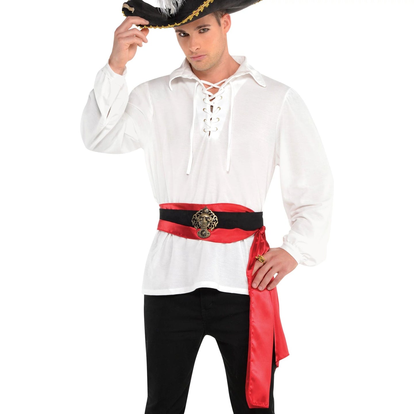 Chemise blanche de pirate - Adulte