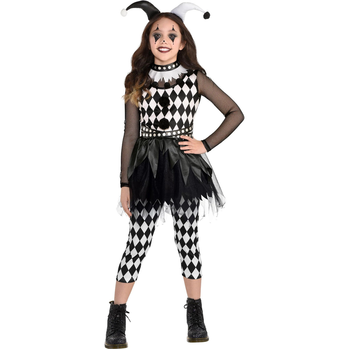 Punky Jester Costume - Girls