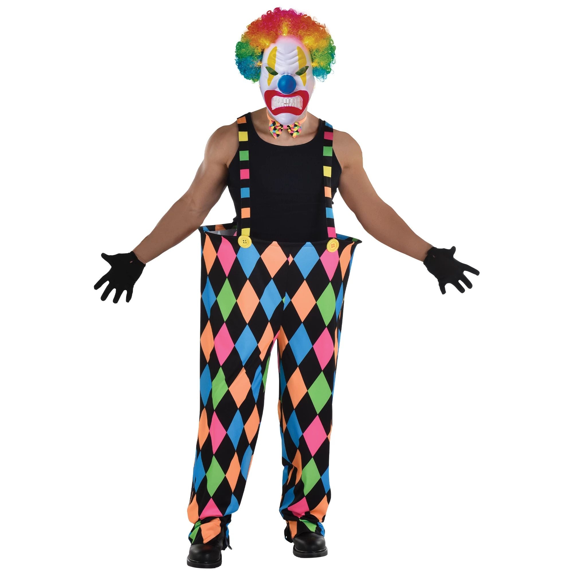 Masque et perruque néon de cirque