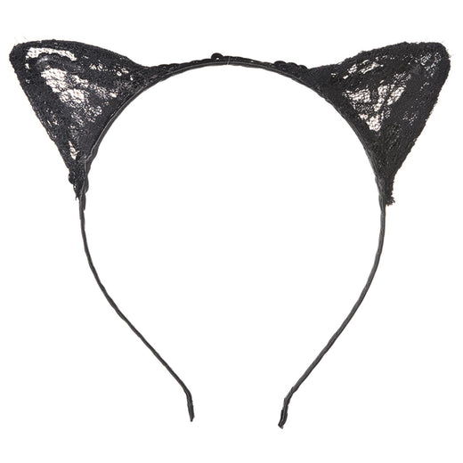 Bandeau oreilles de chat en dentelle