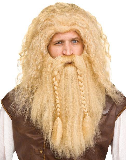 Perruque et barbe de Viking - Blond - Perruque - Boo'tik d'Halloween