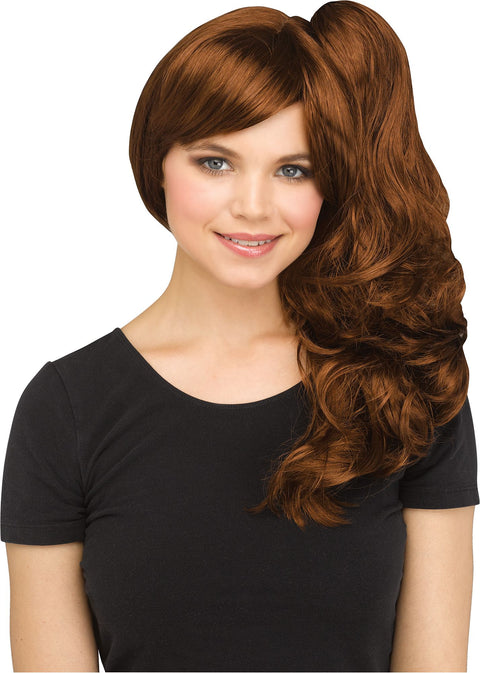 Convertible Wig (3 in 1) - Brown - Adult