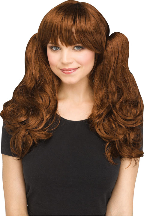 Convertible Wig (3 in 1) - Brown - Adult