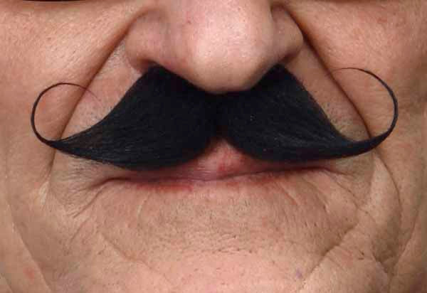 Fausse moustache autocollante - Noir