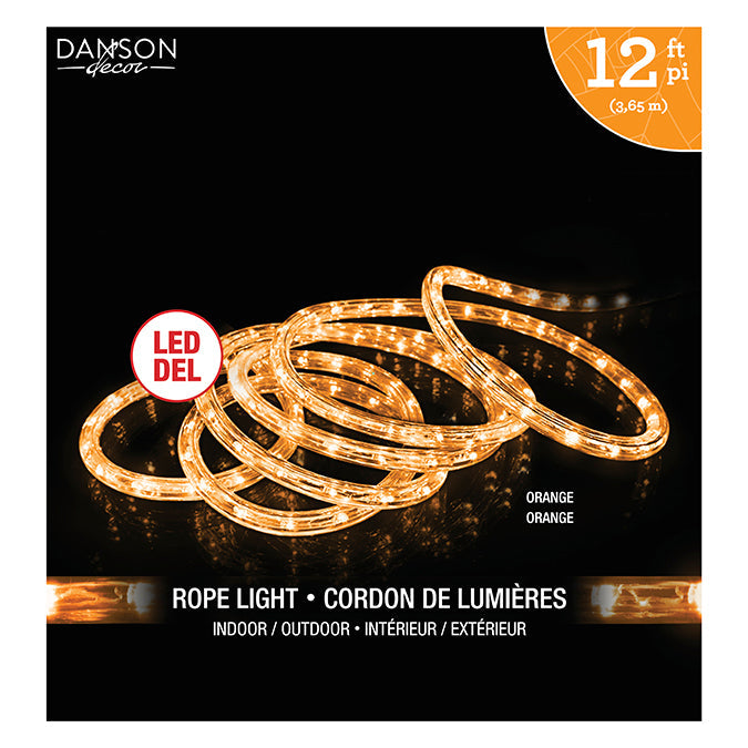Outdoor Light Rope with 96 LED Lights - Orange