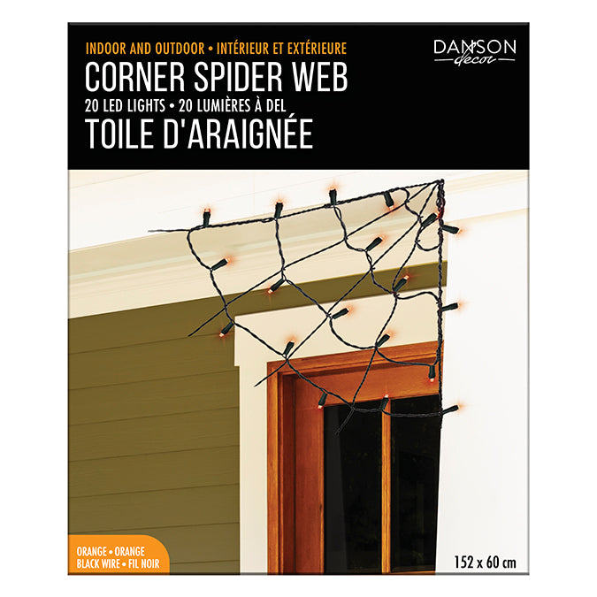 Set of 20 spider web lights (LED)