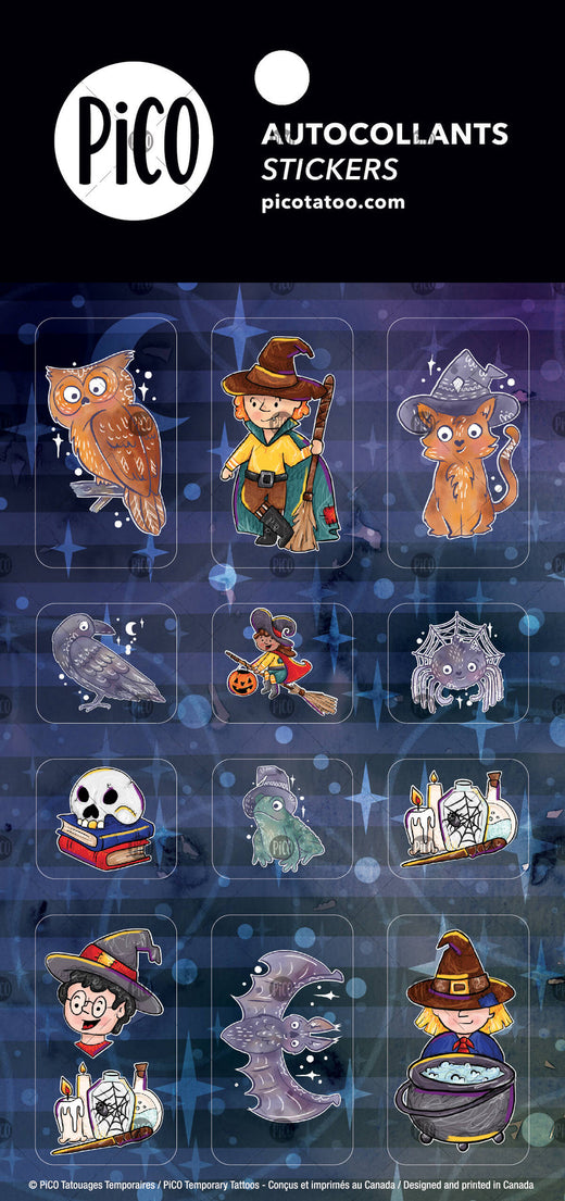Pico Tatoo - Autocollants - Halloween Sorciers