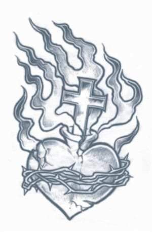 Tatouage Fx Transfers - Coeur et croix
