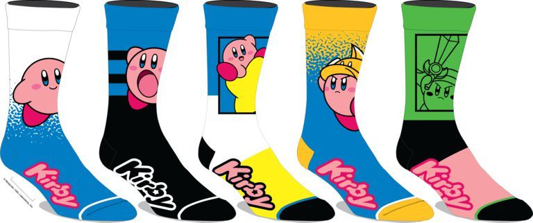 KIRBY - MENS CREW SOCKS 5 PAIR