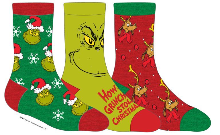 THE GRINCH - Youth Crew Socks 3 Pack