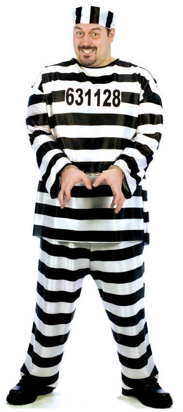 Costume de Prisonnier - Homme (taille plus) - Costume - Boo'tik d'Halloween