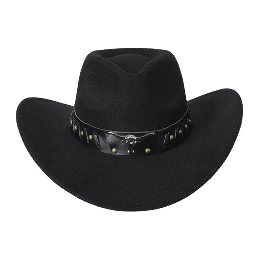 Chapeau de cowboy noir avec signe
