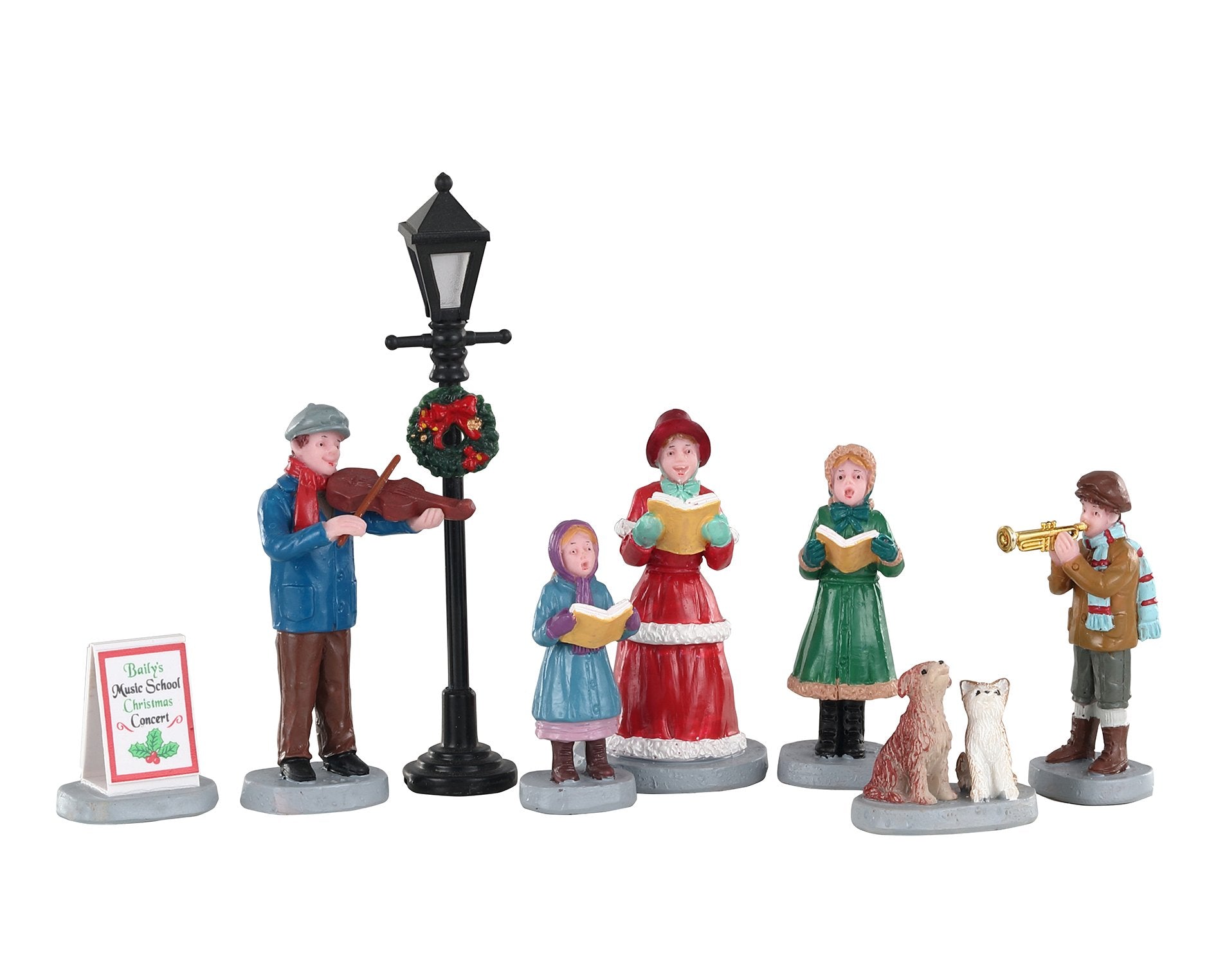 The singers from Bailey’s music school, set of 8 - Lemax Village