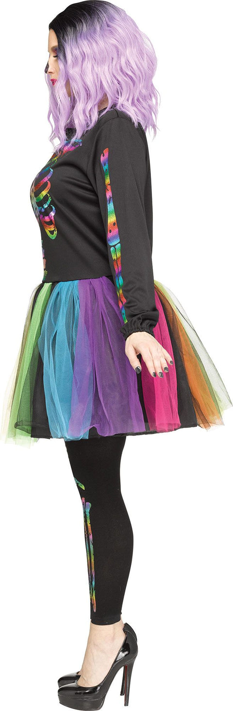 Rainbow Skeleton Costume - Adult