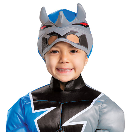 Costume - Blue Ranger Dino Fury Musclé - Power Rangers - Bambin