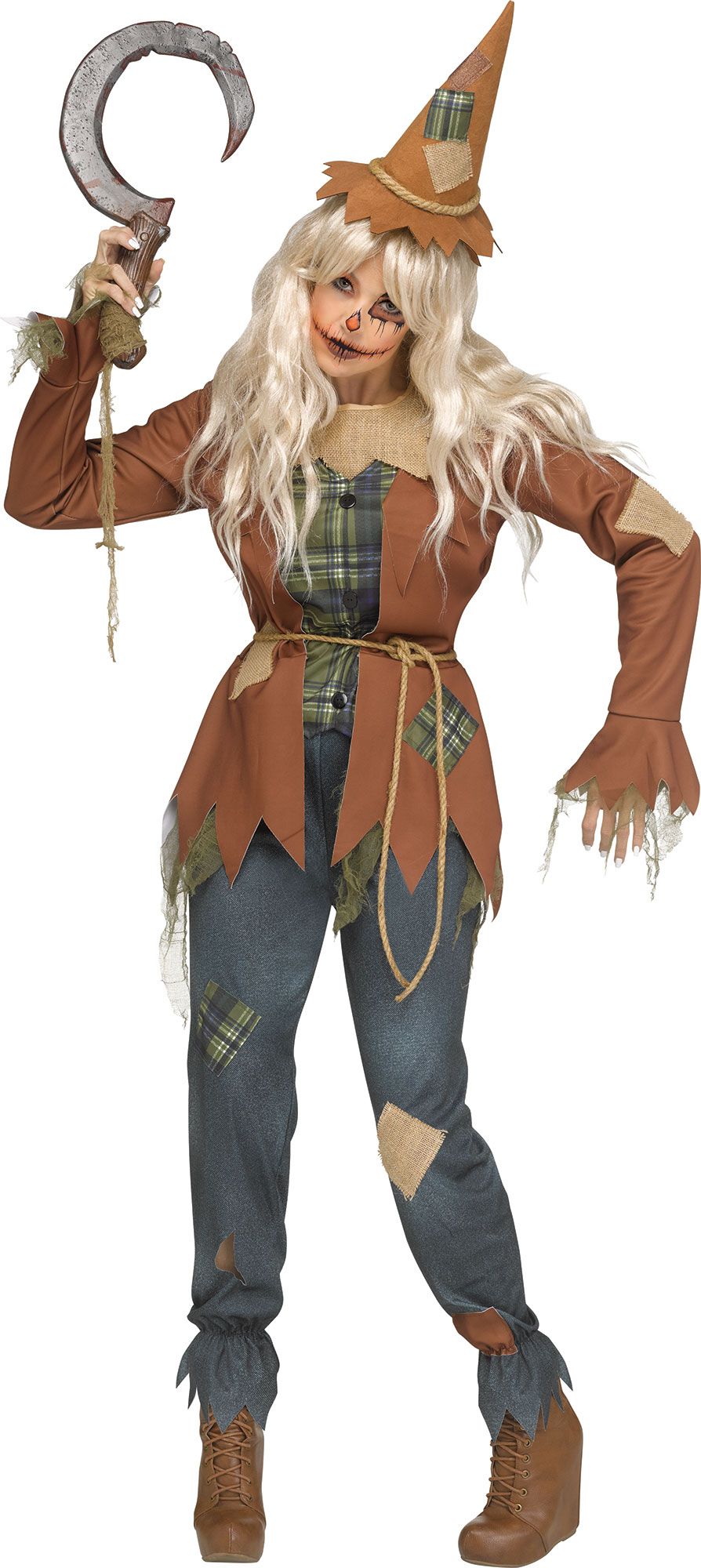 Costume effrayante épouvantail - Femme
