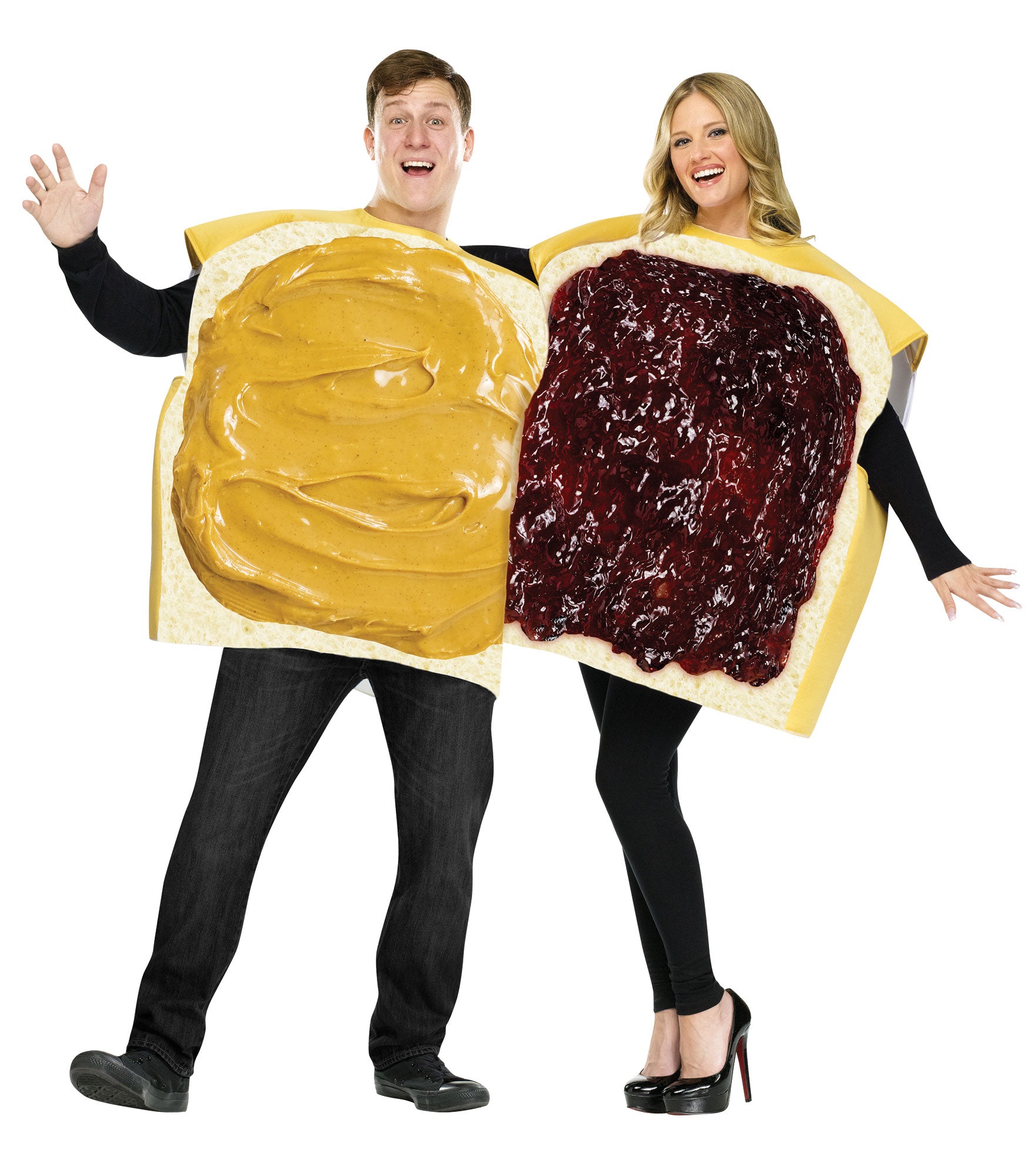 Couple beurre d'arachide et confiture