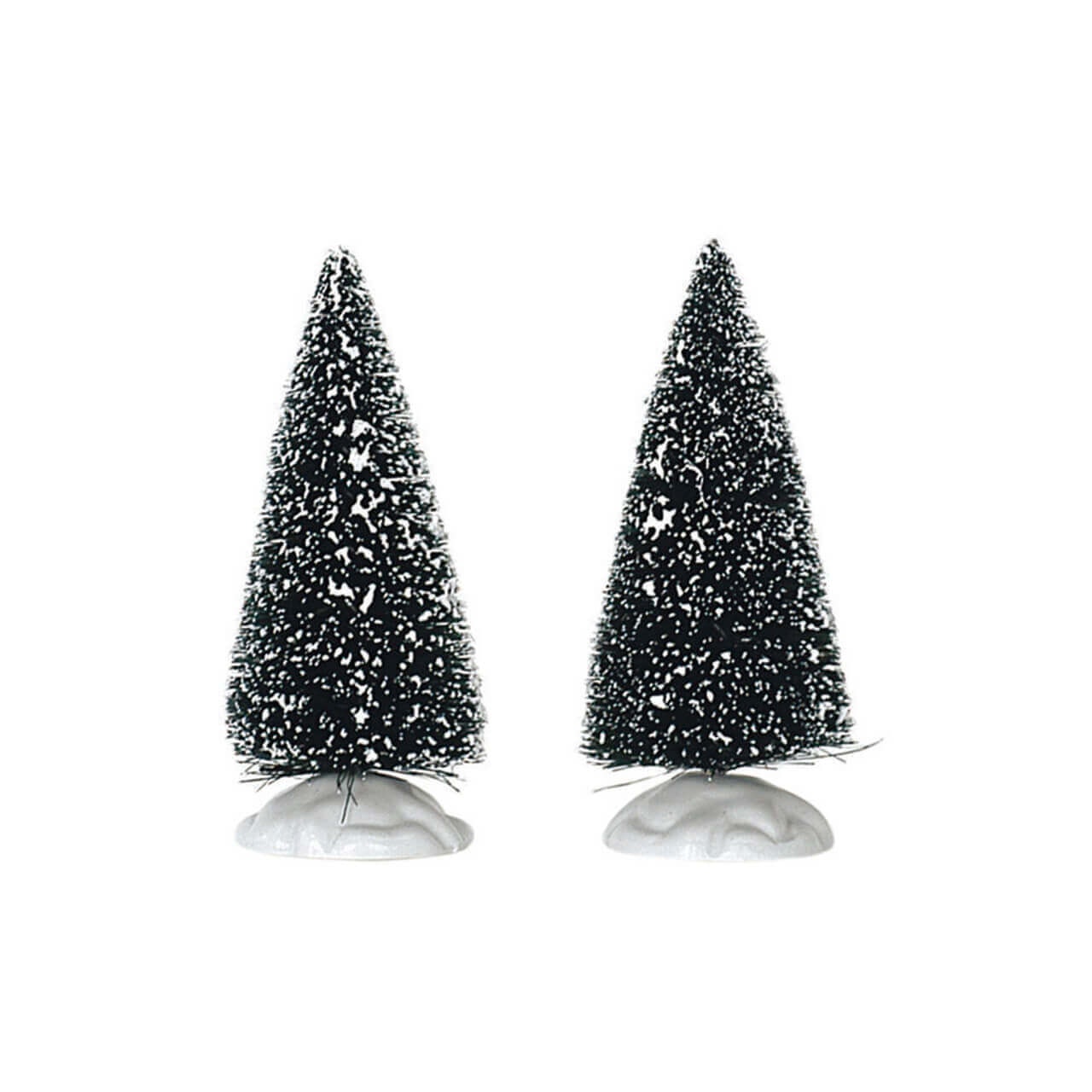 Sapin avec de la neige , ensemble de 2 - Village Lemax