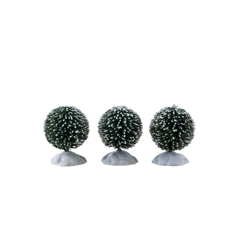 Round brush tree, set of 3, mini - Village Lemax