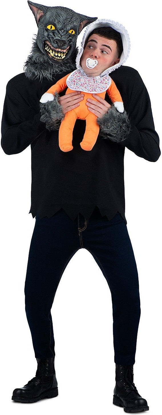 Scary and Funny Baby Wolf Costume - Adult