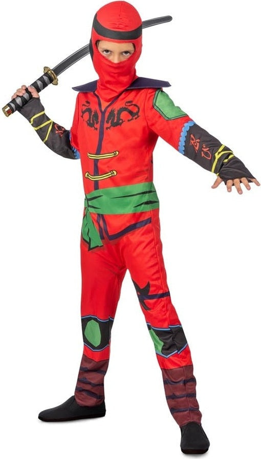 Costume De Ninja Rouge - Enfant