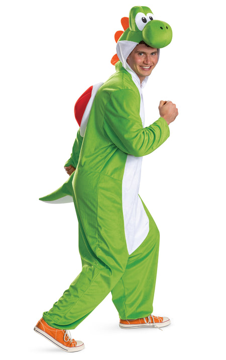 Yoshi Costume – Hooded Jumpsuit – Super Mario – Adult