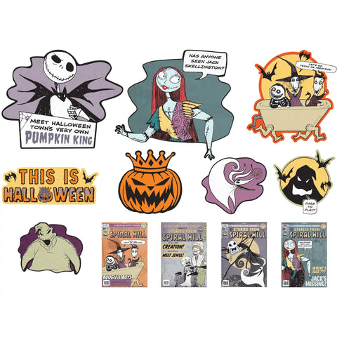 Cardboard decoration (12/pkg) - Nightmare Before Christmas