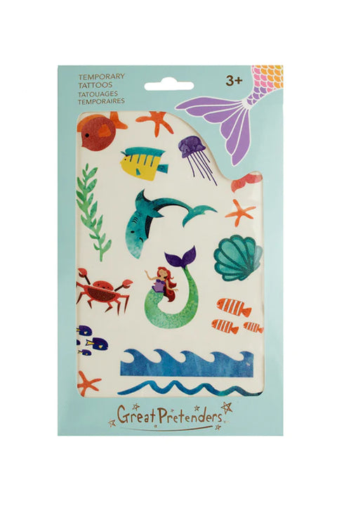 Mermaid Temporary Tattoos, 18pcs