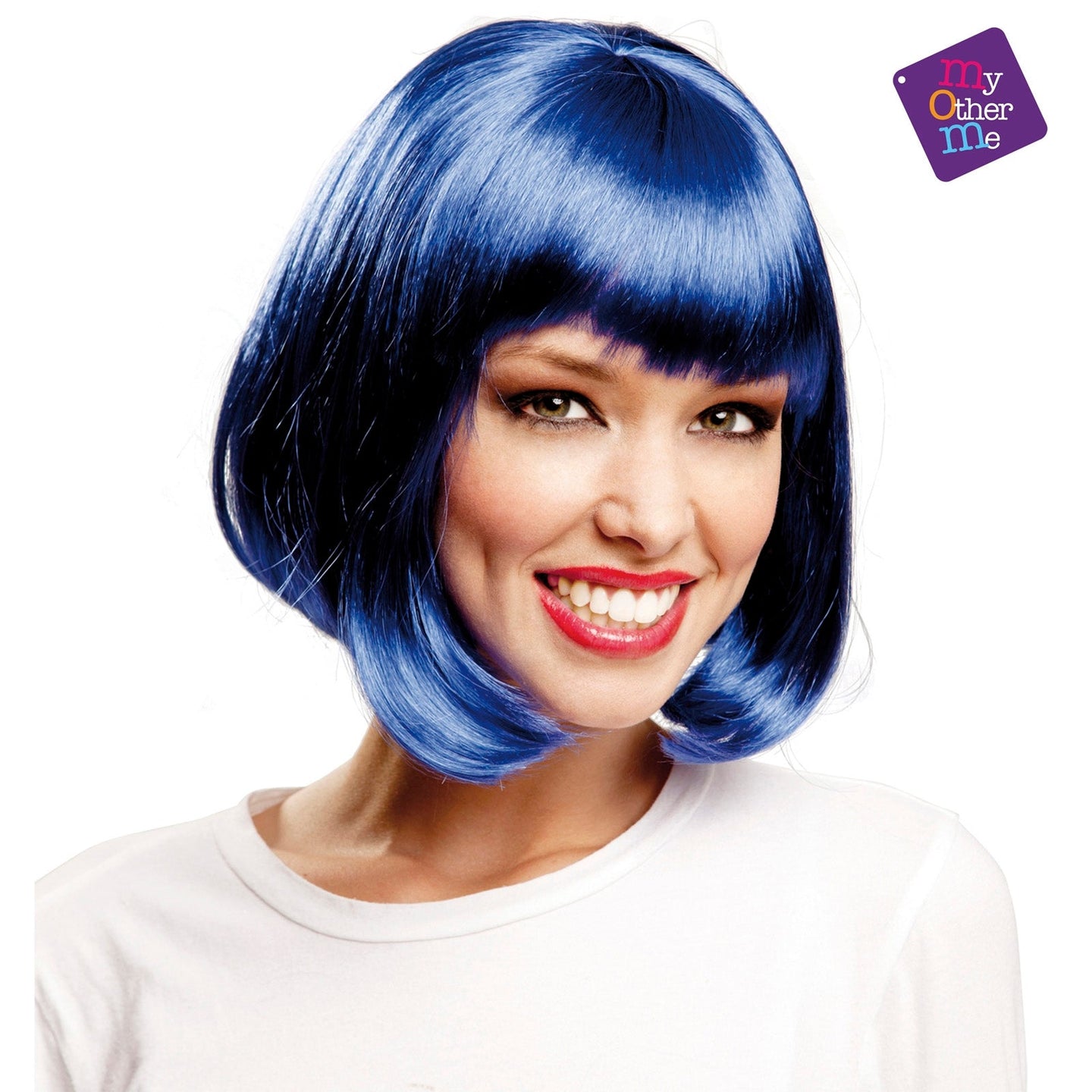 Perruque Courte - Bleu