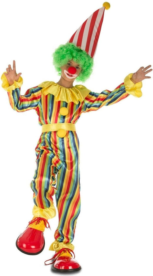 Costume De Clown Rayé - Enfant