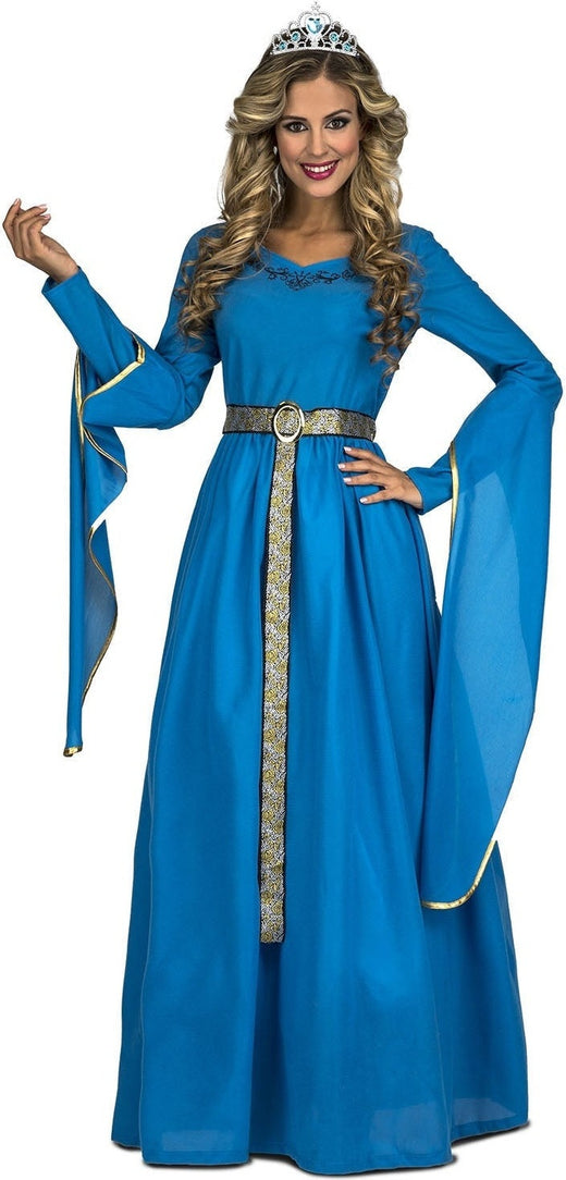 Costume De Princesse Médiévale Bleue - Femme