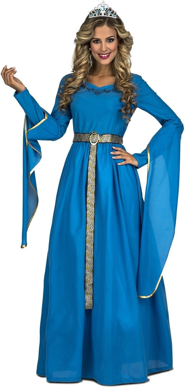 Costume De Princesse Médiévale Bleue - Femme