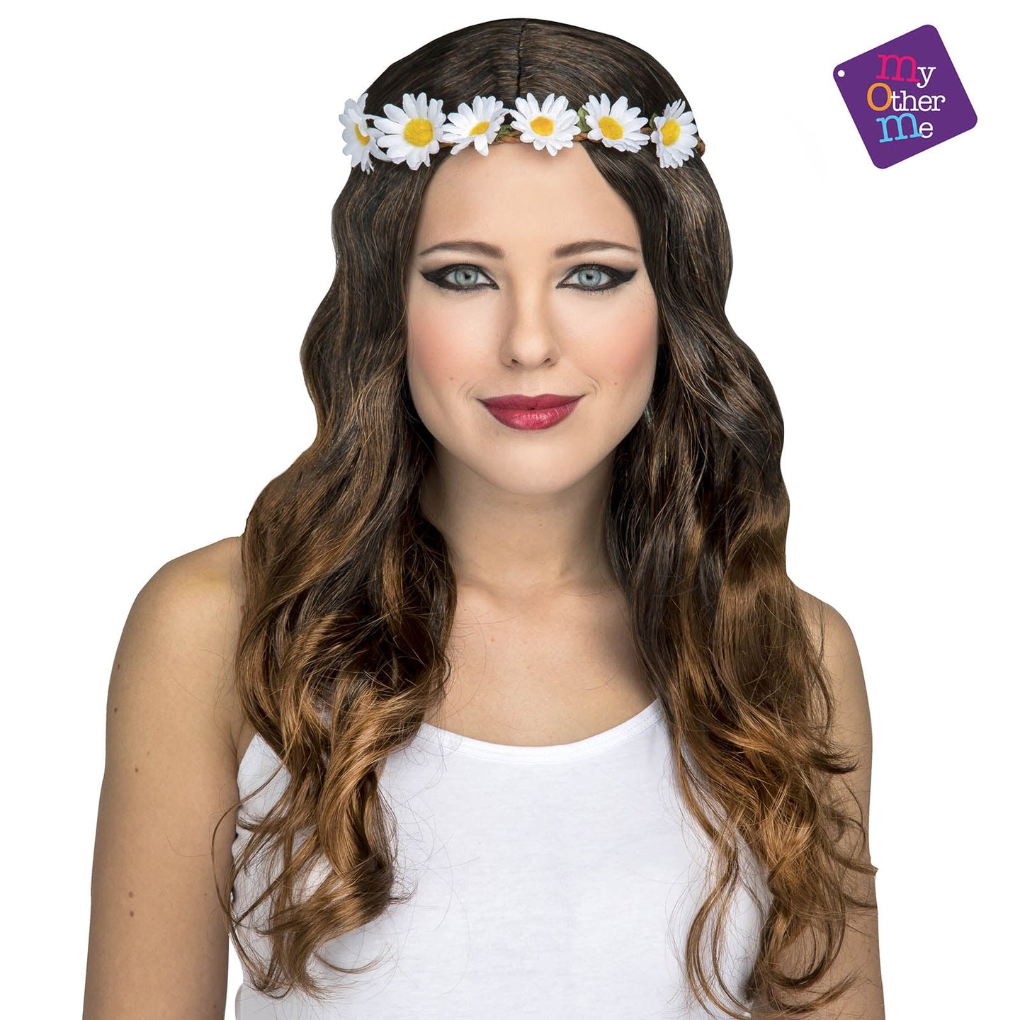 Long Hippie Wig - Brown