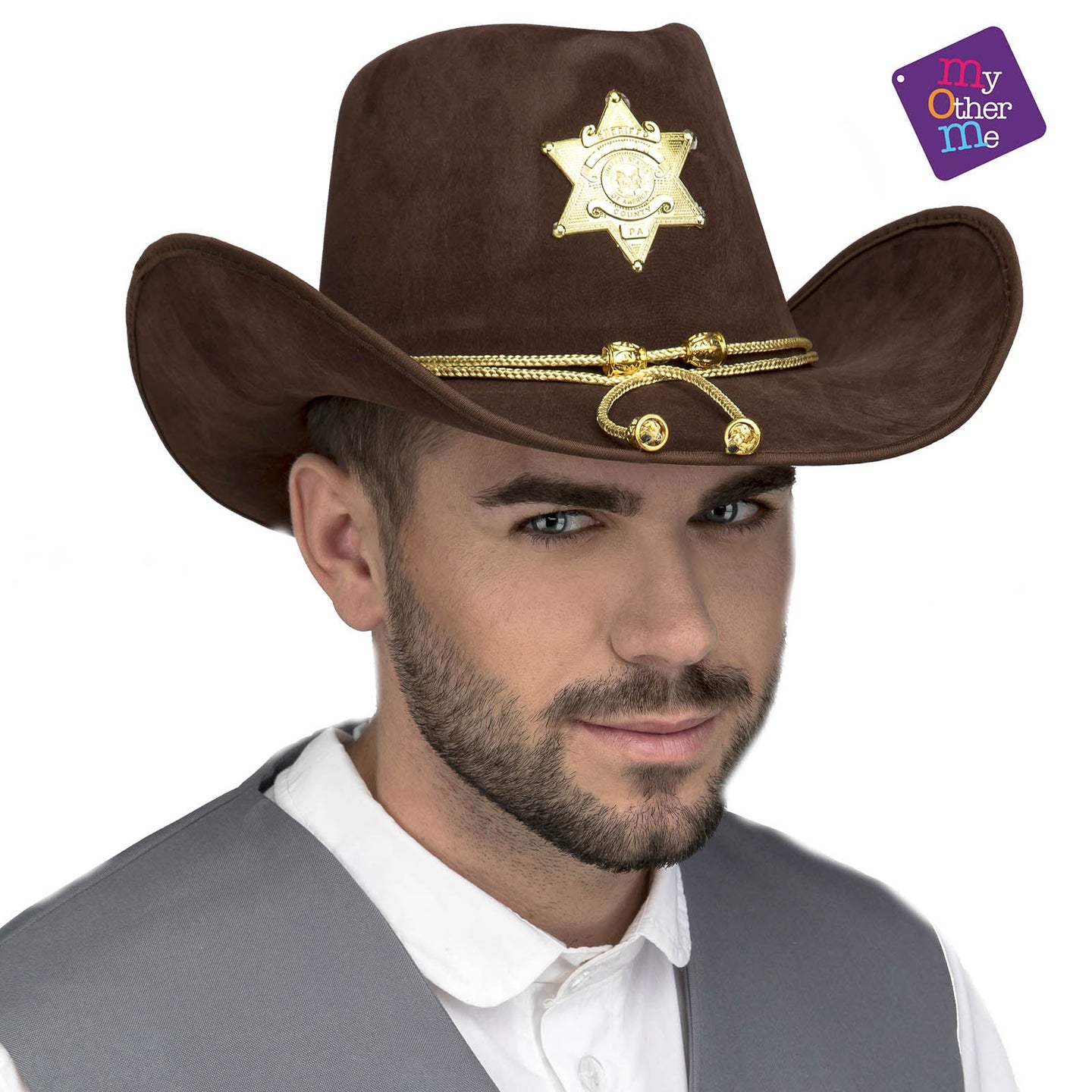 Chapeau De Shérif Du Far West - Brun