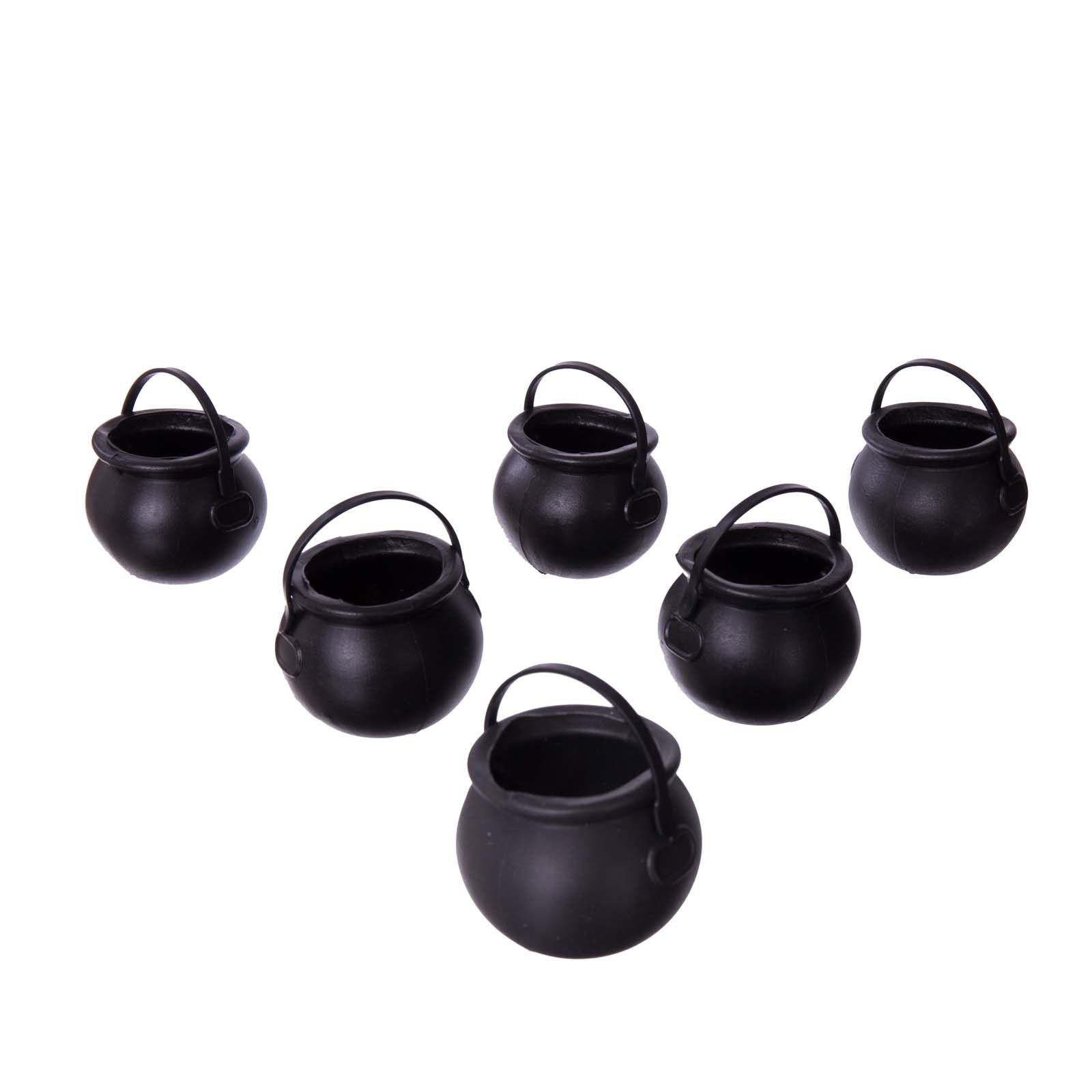 Mini Black Cauldrons (6/pkg)