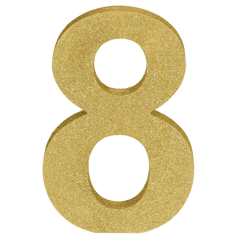 MDF number with glitter - 8 (9in)