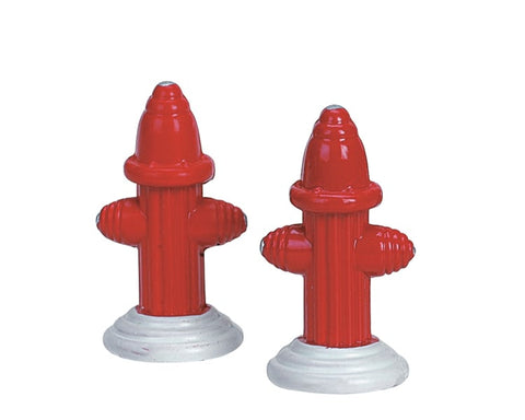 Metal Fire Hydrant, set of 2 - Village Lemax