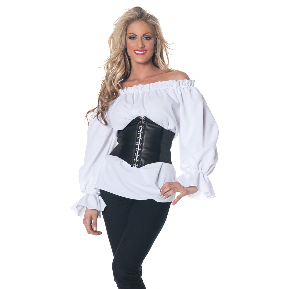 Chemise Renaissance manches longues blanche