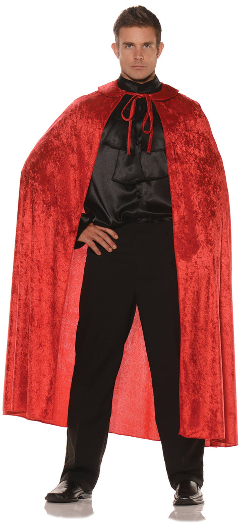 Cape velours avec col rouge
