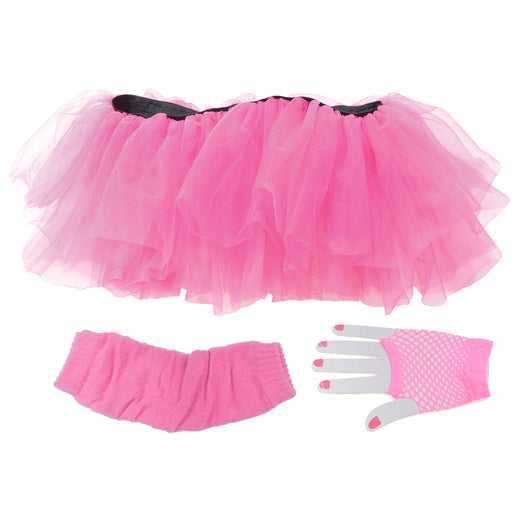 Ensemble tutu rose fluo