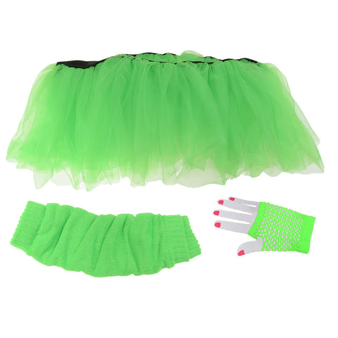 Ensemble tutu vert fluo