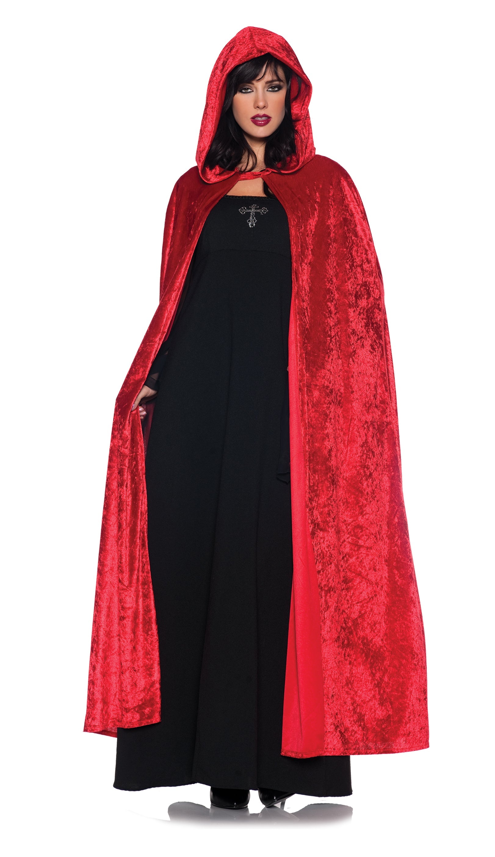 Cape à capuche 55" rouge