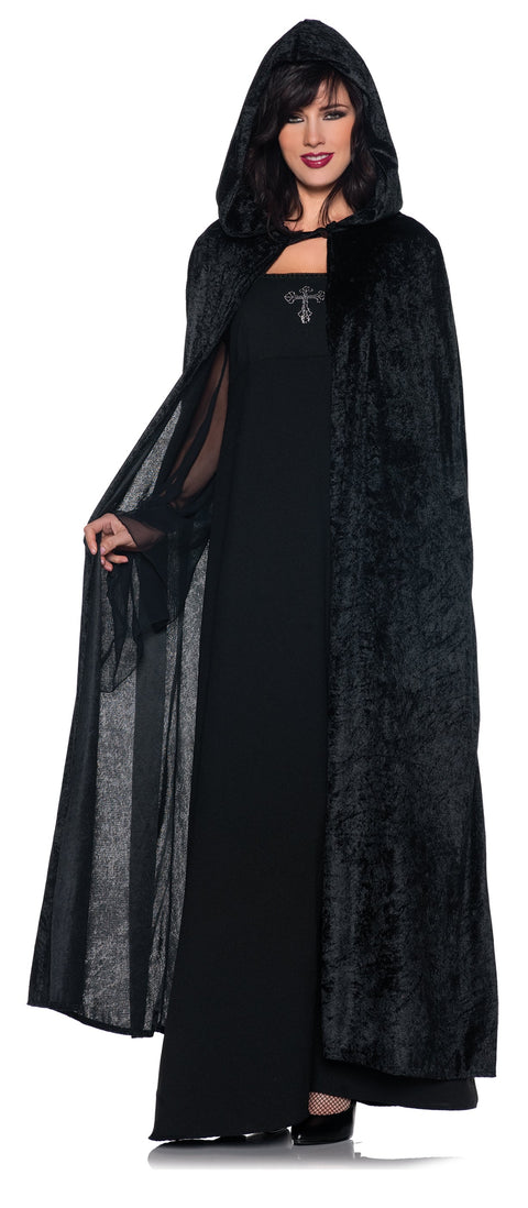 Cape à capuche 55" noire