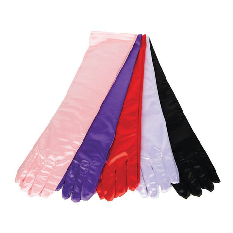 Gants satinés violets