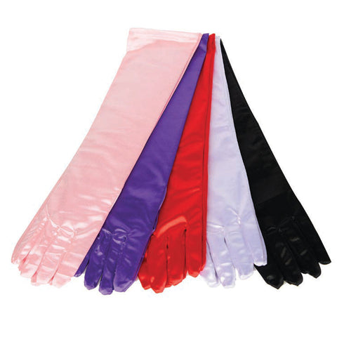 Gants satinés blancs